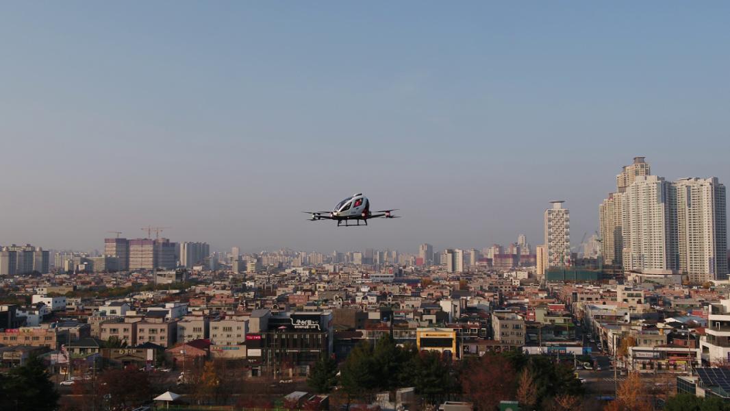 اولین تاکسی هوایی کره جنوبی پرواز کرد + فیلم
