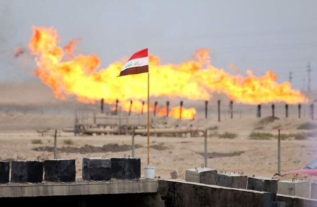 آتش سوزی در پالایشگاه نفت شمال عراق در اثر اصابت موشک