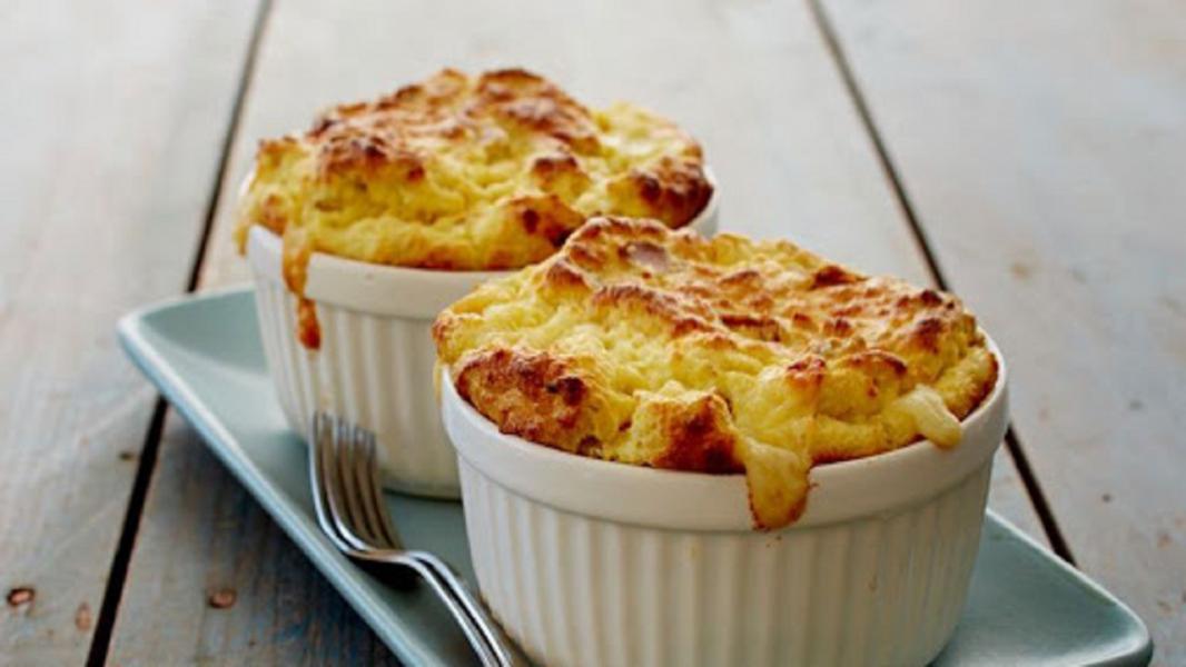 سوفله قارچ و پنیر خوشمزه و پر طرفدار