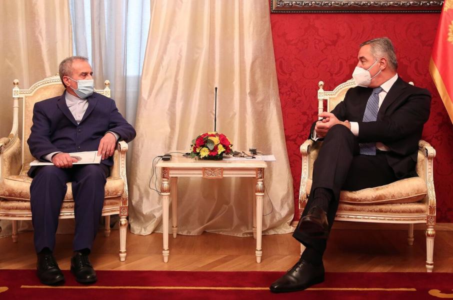 سفیر ایران استوارنامه خود را به رئیس جمهوری مونته نگرو تسلیم کرد