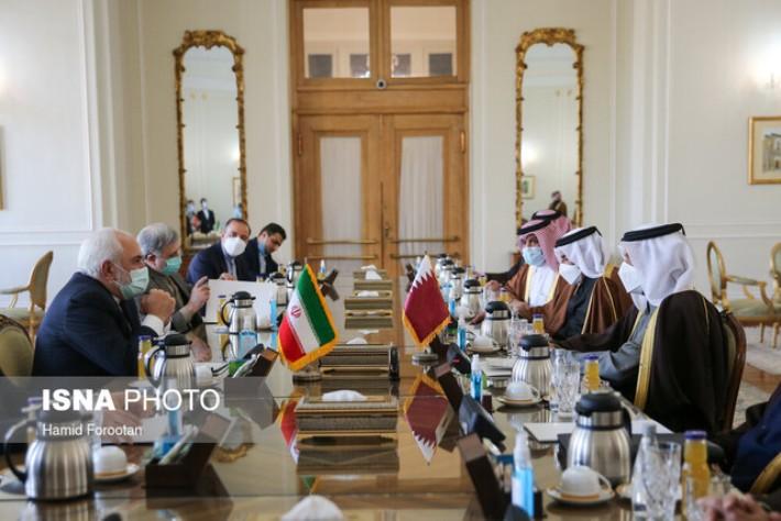 دیدار و گفتگوی وزیر امور خارجه قطر و ظریف