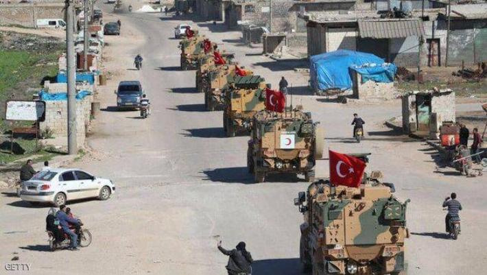 ورود یک کاروان نظامی ترکیه به استان ادلب سوریه