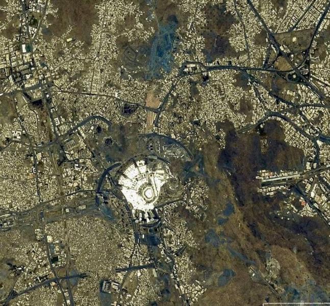 عکس | تصویر فضانورد ژاپنی از مکه مکرمه و مسجدالحرام