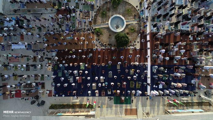 اقامه نماز عید فطر در جزیره قشم