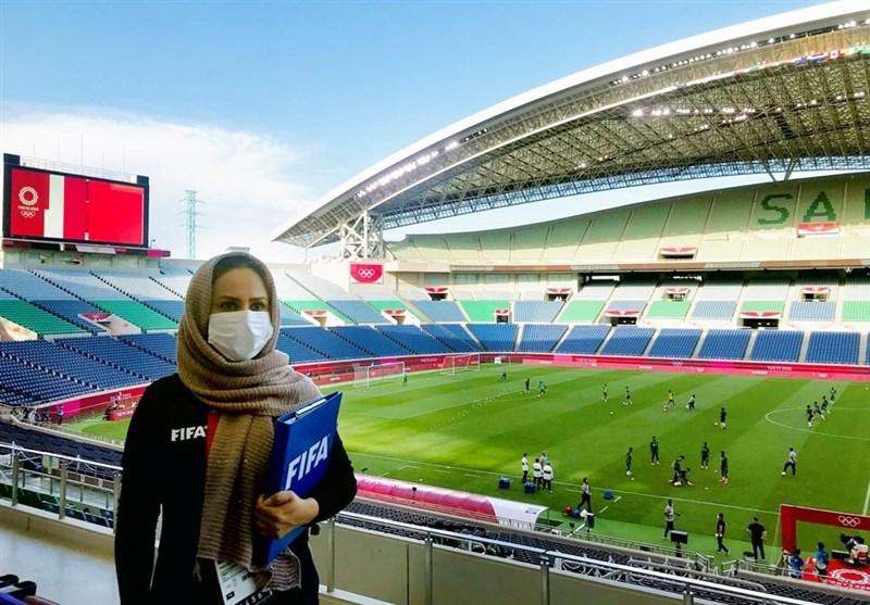 این زن ایرانی ناظر فینال فوتبال المپیک توکیو شد+عکس