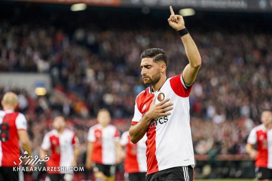 تصاویر لحظه به لحظه حرکت زیبای جهانبخش با فیلمبردار زن/ واکنش جالب هواداران حاضر در استادیوم