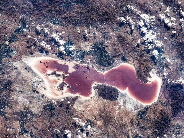  تصویر فضایی &quot;دریاچه ارومیه&quot; از لنز دوربین فضانوردان چینی