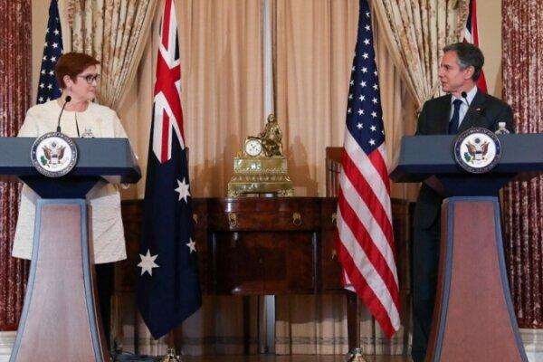 آمریکا در برابر فشارهای چین در کنار استرالیا می ایستد