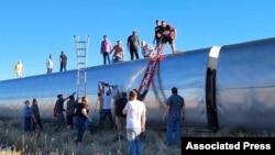 سانحه خروج قطار از ریل در آمریکا سه کشته و چند زخمی‌ بر جا گذاشت