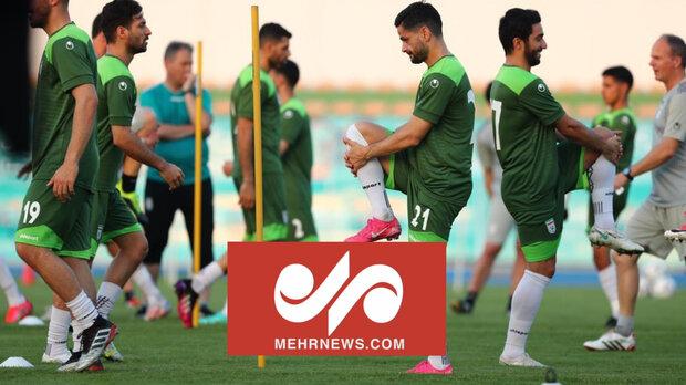 تمرین امروز تیم‌ملی فوتبال ایران در استادیوم آزادی