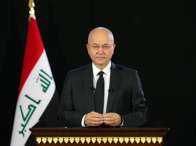 واکنش برهم صالح به حمله راکتی