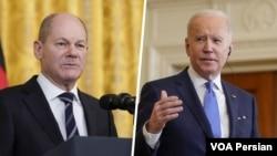 «مکالمه طولانی» رئیس جمهوری آمریکا و صدراعظم آلمان درباره تنش روسیه و اوکراین