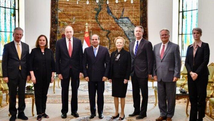 دیدار رئیس‌جمهور مصر و هیئتی از کنگره آمریکا