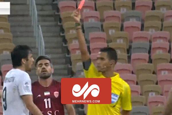 مُشت بازیکن فوتبال آخال ترکمنستان به صورت سینا مریدی