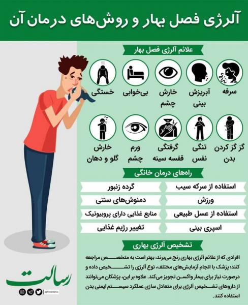 اینفوگرافیک: روش‌های درمان آلرژی فصل بهار