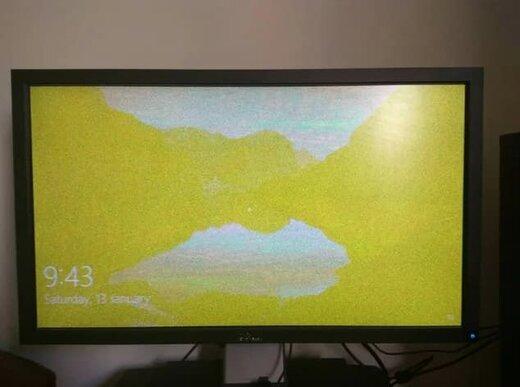 چرا صفحه تلویزیون زرد شده است؟