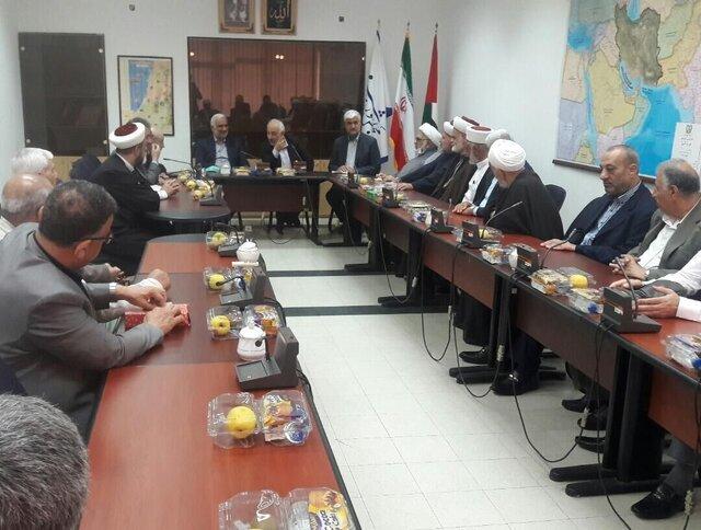 دیدار تعدادی از رهبران گروه‌های مقاومت فلسطینی با دبیر کل کنفرانس بین‌المللی حمایت از انتفاضه