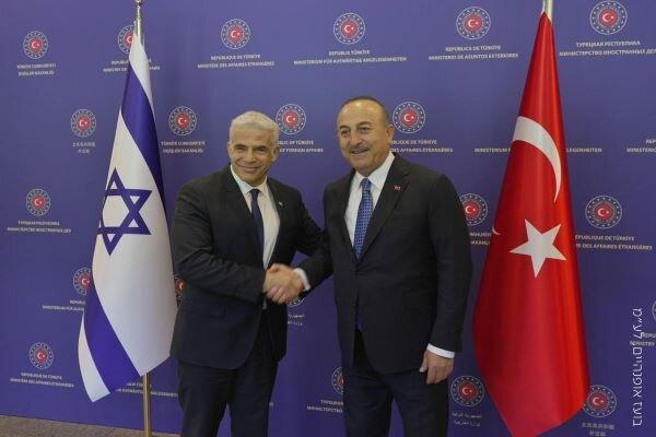 وزرای خارجه ترکیه و رژیم صهیونیستی با یکدیگر دیدار کردند