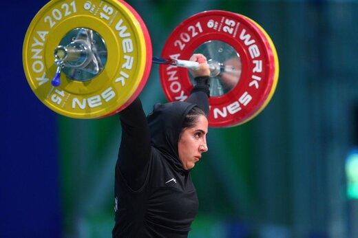 درخشش دختر وزنه‌بردار ایران با سه مدال/عکس