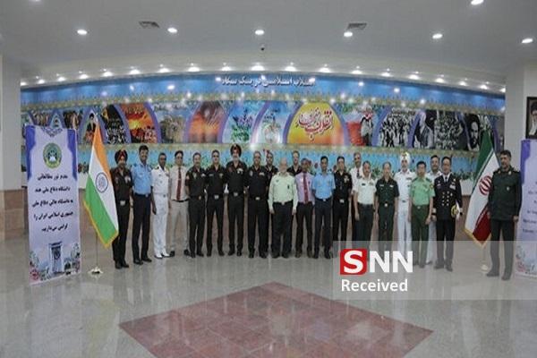 هیئت عالی‌رتبه ارتش هند از دانشگاه عالی دفاع ملی بازدید کردند