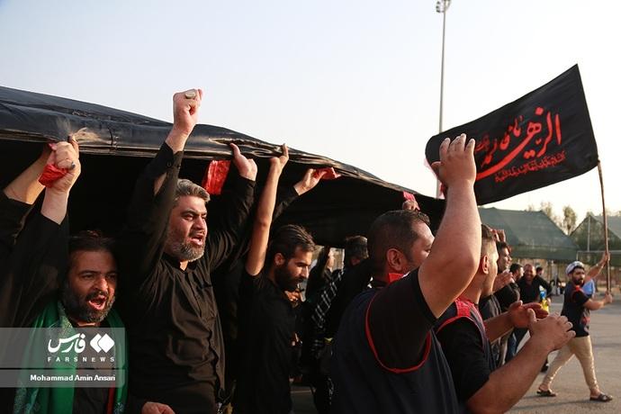 سوگواره ملی پایتخت موکب‌ها در «مرز شلمچه»