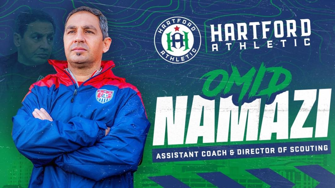 هارتفورد اتلتیک رسما از مربی جدیدش رونمایی کرد؛/ نمازی با دو پست در لیگ دوی فوتبال امریکا