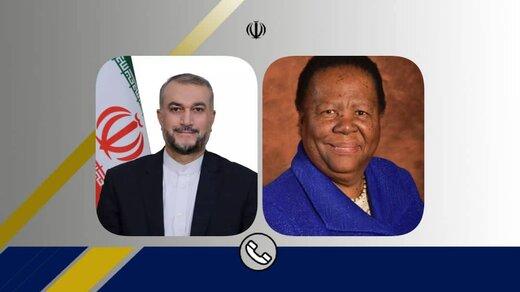 گفتگوی تلفنی وزیران خارجه ایران و آفریقای جنوبی