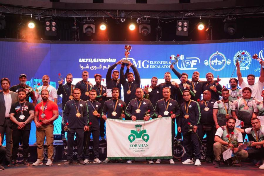 قهرمان سنگين وزن در يك قدمى ركورد يك تنى؛ / ذوب آهن قهرمان دومين دوره ليگ پاورليفتينگ شد