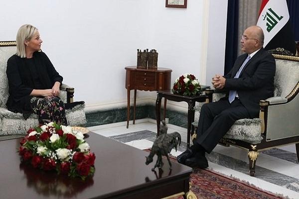 دیدار نماینده سازمان ملل با «برهم صالح» و تأکید بر گفتگو در عراق
