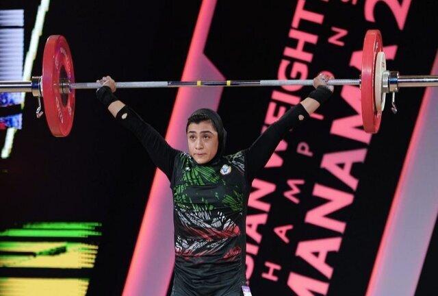 کسب عنوان پنجمی توسط دختر وزنه بردار ایرانی