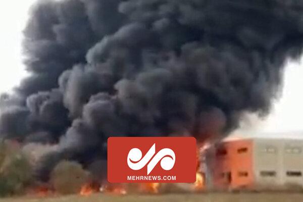 آتش‌سوزی در کارخانه مواد شیمیایی «دنیزلی» ترکیه