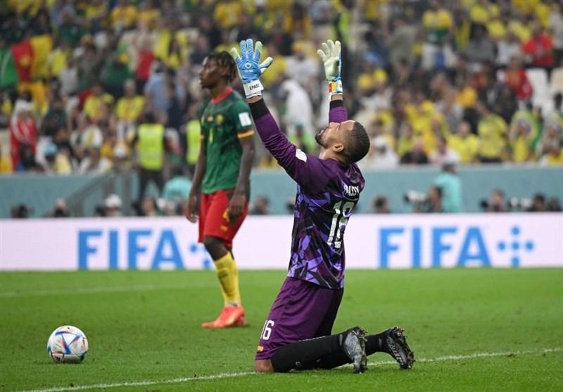 دروازه‌بان کامرون بهترین بازیکن دیدار با برزیل شد