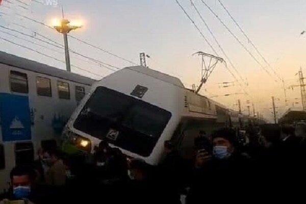 برخورد قطار متروی تهران با تامپون در صادقیه