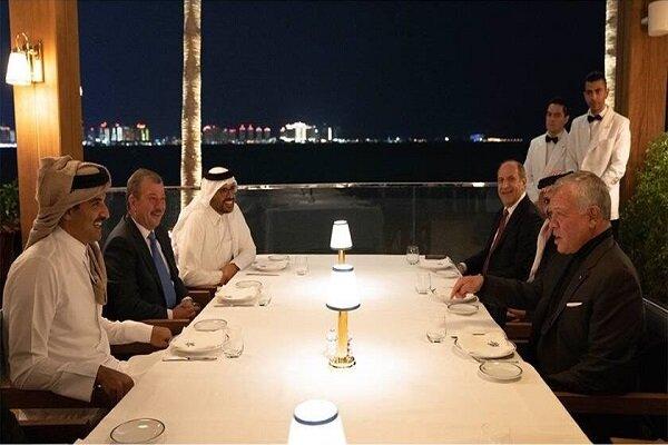 شاه اردن و امیر قطر دیدار کردند