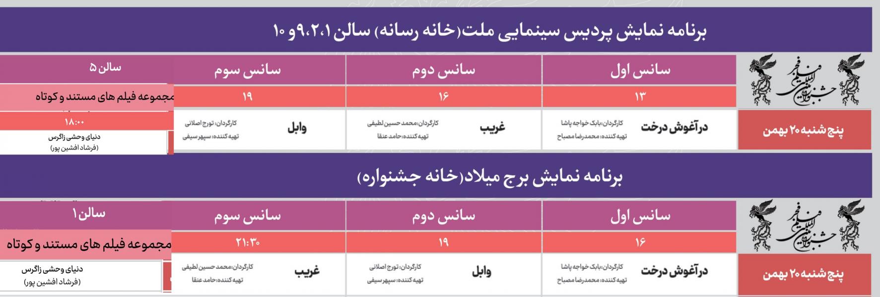 رونمایی از شمایل محمد بروجردی با نقش آفرینی بابک حمیدیان / اکران فیلم‌های برگزیده جشنواره فیلم فجر برای زلزله‌زدگان خوی / یک کارگردان: کاری که تحریم کنندگان جشنواره کردند مغول نکرد!