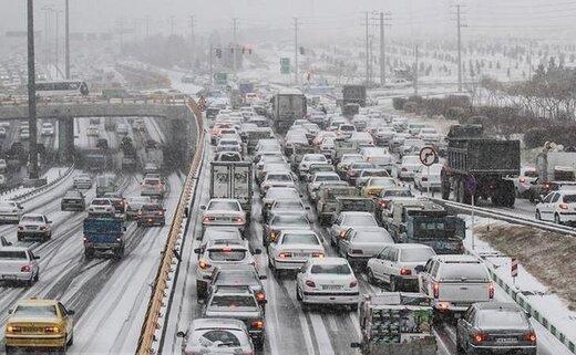 آخرین وضعیت ترافیکی در صبح برفی تهران