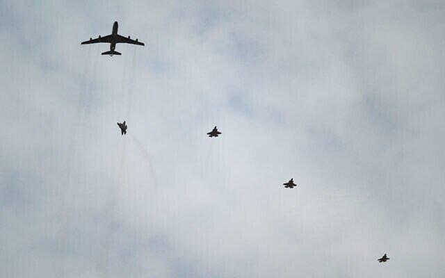 مانور هوایی مشترک جنگنده‌های آمریکا و رژیم صهیونیستی