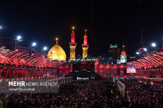 برگزاری مراسم عزاداری اربعین در کربلا با نوای حاج منصور ارضی