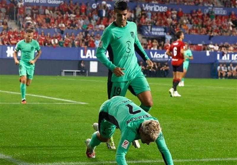 پیروزی اتلتیکومادرید مقابل اوساسونا در دیدار پایانی هفته هفتم لالیگا