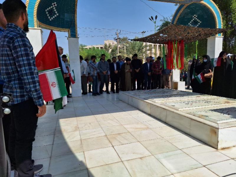 حمایت دانشجویان دانشگاه علوم پزشکی اهواز از آرمان فلسطین