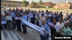 ادامه اعتراضات بازنشستگان تامین اجتماعی و کارکنان نفت و گاز آغاجاری در چند شهر ایران