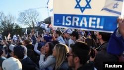 هزاران نفر برای حمایت از اسرائيل به واشنگتن آمدند؛ ایرانیان نیز حاضر شدند