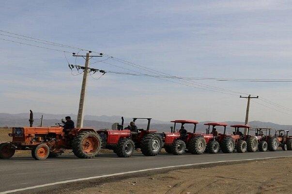 رژه تراکتوری کشاورزان و دامداران شهرستان هامون