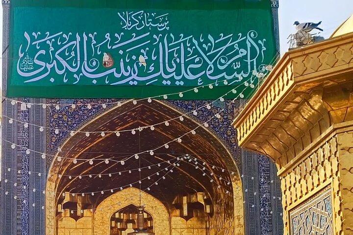 حال و هوای صحن و سرای حرم رضوی در میلاد حضرت زینت کبری(س)