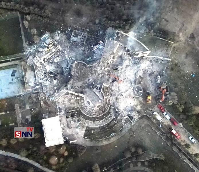 عکس | دقت اصابت موشکهای نقطه زن سپاه پاسداران به مقرر موساد در اربیل