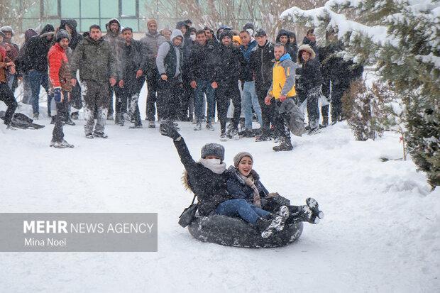 سرسره بازی در ارتفاعات سریاس از توابع پاوه