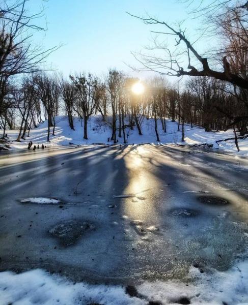 یخ زدن مرداب نیلکوه شهرستان گالیکش