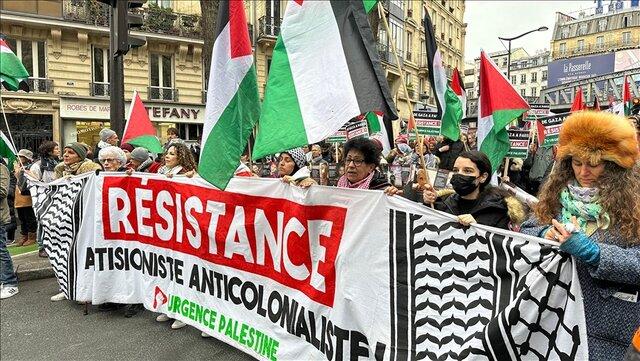 تظاهرات در پاریس برای صلح و عدالت در غزه