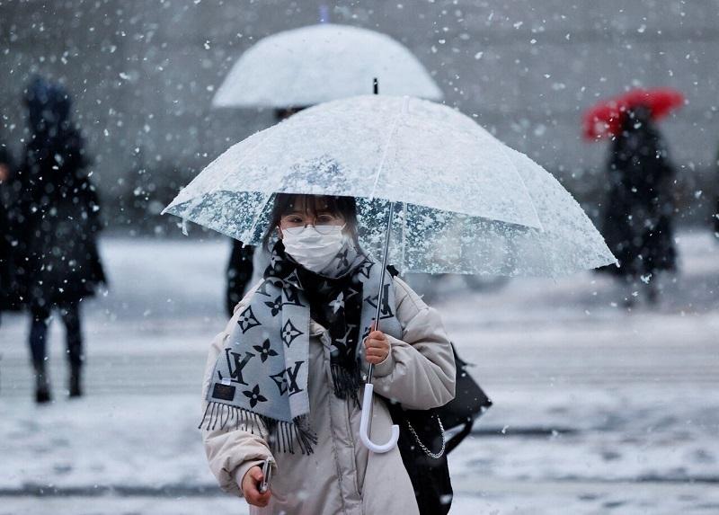 بارش شدید برف پروازها در توکیو را مختل کرد