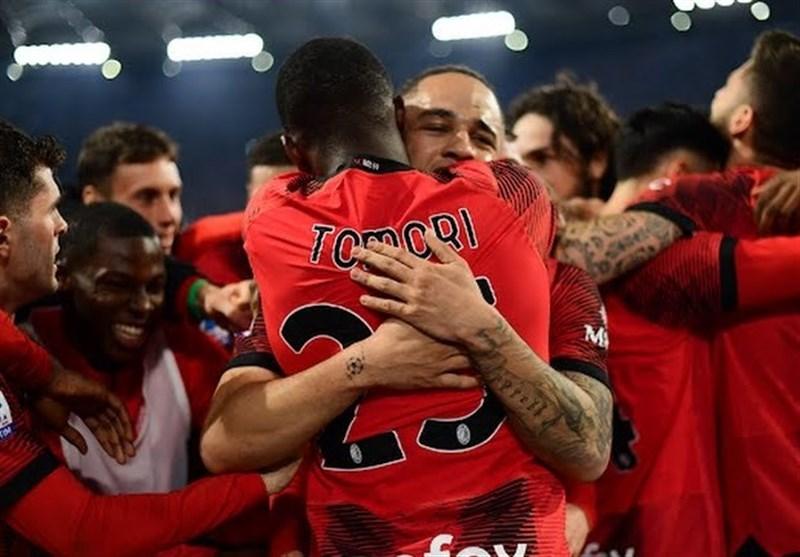 میلان از لاتزیو ۱۰ نفره ۳ امتیاز گرفت